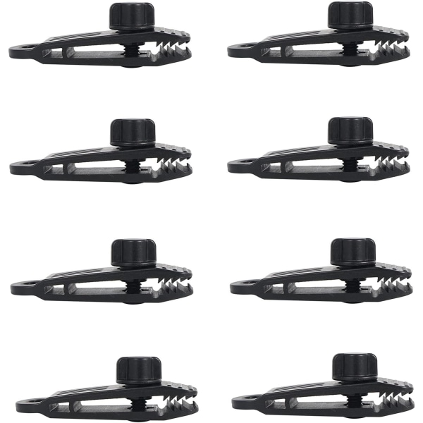 8 Pcs Tarp Clips Locking Grip Crocodile Mouth Clip Tent Accessor