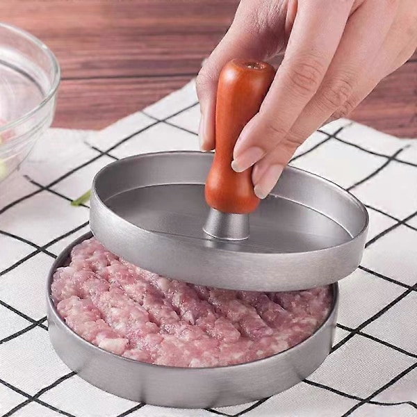 11,8 cm Hamburgerpress, Non-Stick Hamburgerpress, 100 st Köttpappersark Ingår