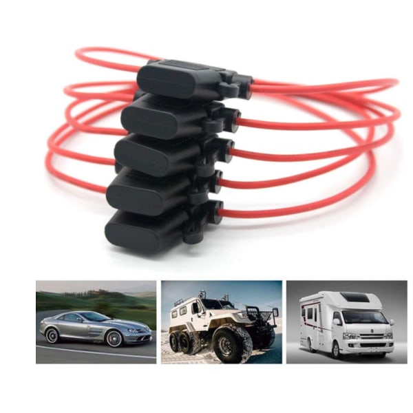 #8-pack säkringshållare 12V Vattentät 14AWG 20A Bilmotorbladssäkring#