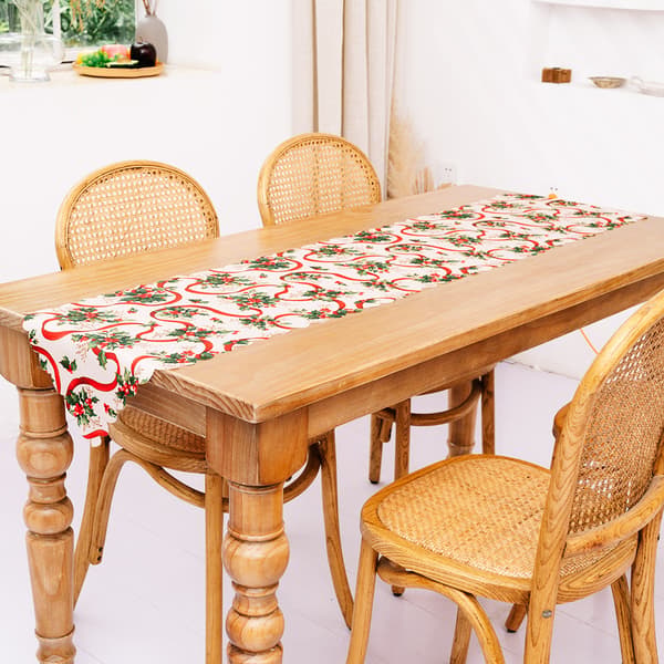 *Julebordløber, 1 stk. festlig juledug D*
