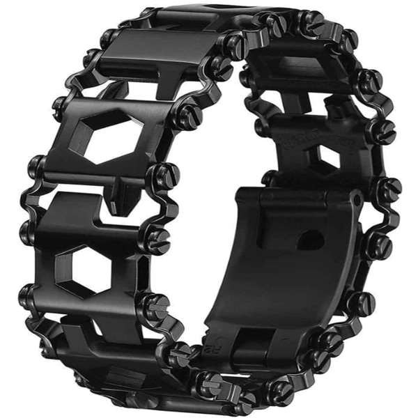 29-i-1 Multiverktygsarmband Svart Glans Armband Stainl