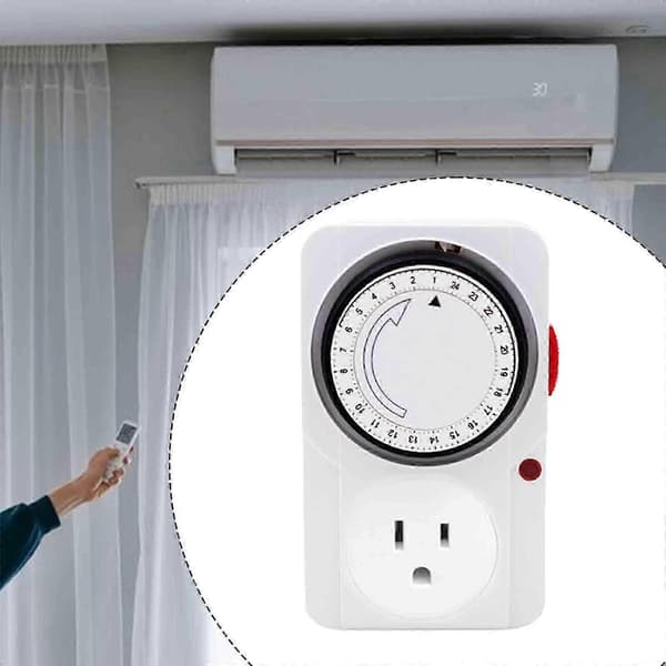 Timer Socket Kompakt Mini til Lys Drikkefontæner Klimaanlæg