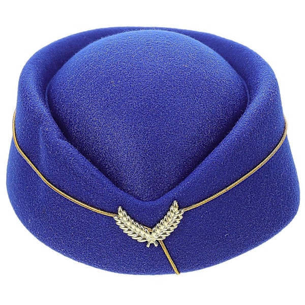 Band Kostym Hatt Flygvärdinnehatt Stewardesshatt Uniform Cosplay Hatt för Dekor