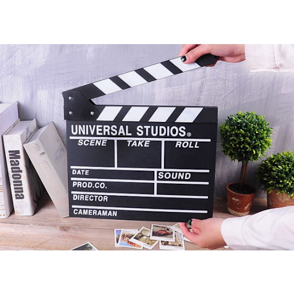 Videoprops/fotoprops, akrylplatta, regissörs klappbräda (svart)