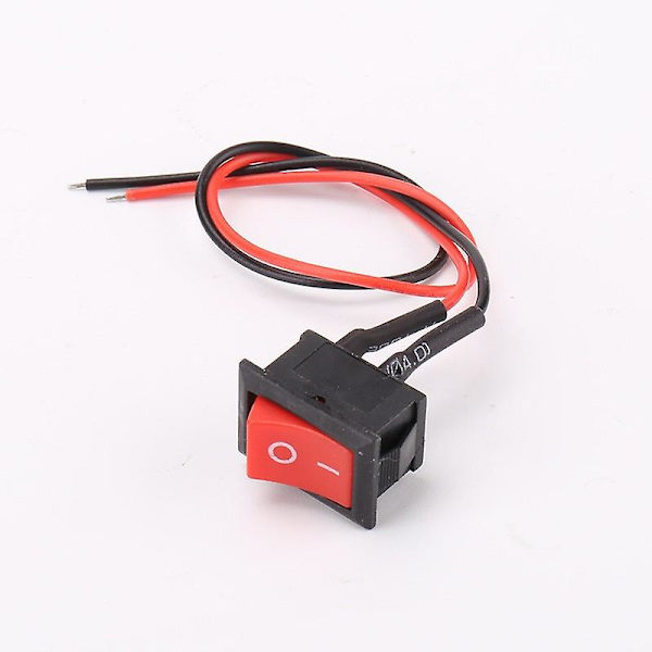 20 st Mini Vippströmbrytare, Mini Båtströmbrytare, Kabelansluten Start/Start Vippströmbrytare 6A/250V 10A/125V för Bil, Båt, Hushållsapparater