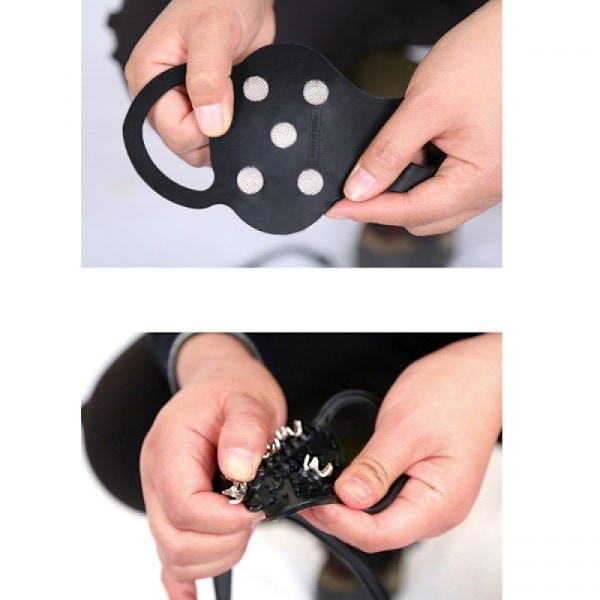 #Anti-slip sko-overtræk med fem-tands crampon vinter sko pigge sål#