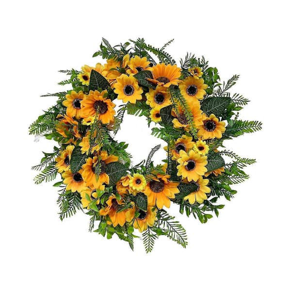 18\" Rund Kunstig Blomsterkrans til Stueindretning