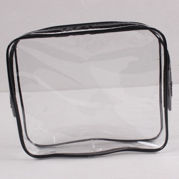 #in 1 Gaveposer Transparent PVC Rejsetaske Vandtæt Multifunktionel Kosmetikposer Makeupposer til Rejser 3 stk (Sort)#