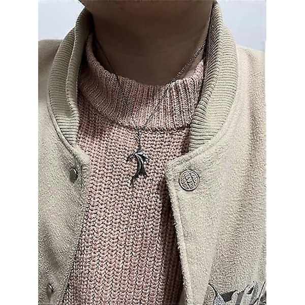Halsband med Vingar för Kvinnor Män Berlock Matchande Demon Drakvinge Kärlek