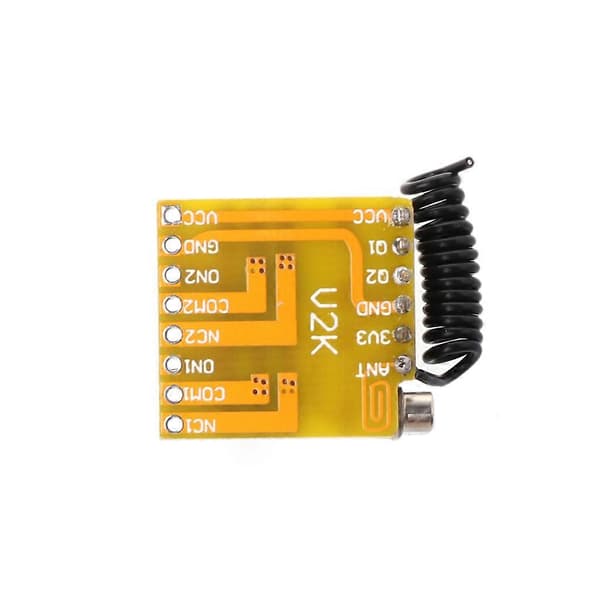 til DC 3.7V - 12V Mini Størrelse Relæ 2-Kanals 433Mhz Trådløs RF Momentary Switch