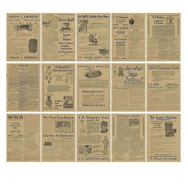 Retro Handbok Materialbok DIY Basmaterialpaket Retro Inspirationsserie Retro Handbok Dekorativt Bakgrundspapper, E