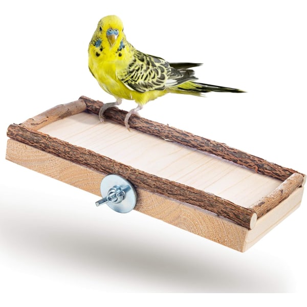 Super Sittplatta 20x10cm med naturträ för kakaduor - plattform