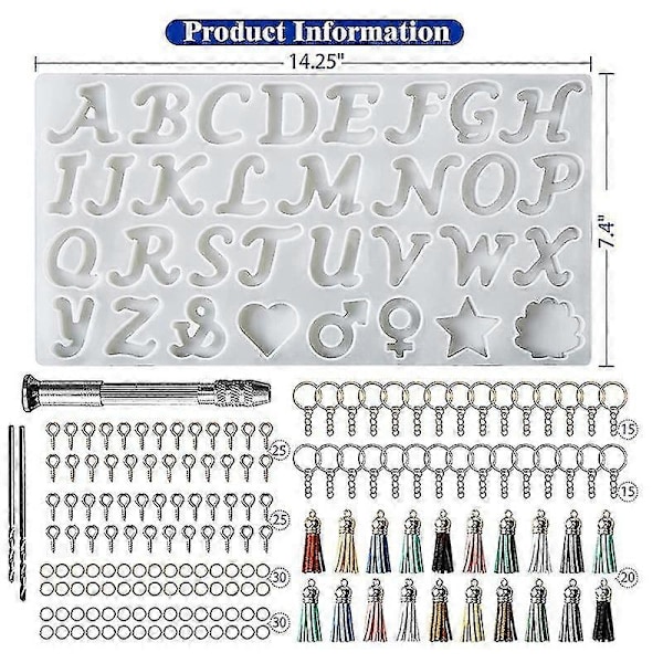 Omvänd Bokstav Hartsform Kit, Silikonform För Harts DIY