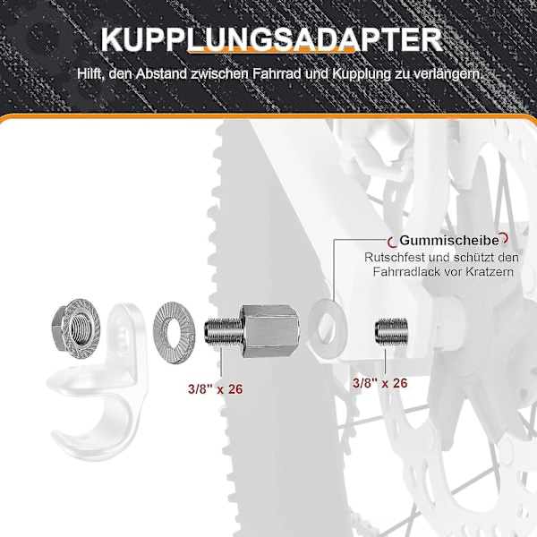 Cykelaxeladapter för cykelvagnar - Universell kopplingsadapter