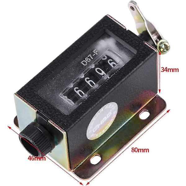 Mini Manuell Mekanisk Teller 5-sifret Teller Aritmometer