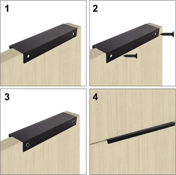 *10 stk. sorte kjøkkenskapskuffhåndtak (150 mm, sort)*