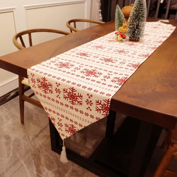 *Julbordslöpare Tryckt Snögubbe Bordsduk Jul 180 x*