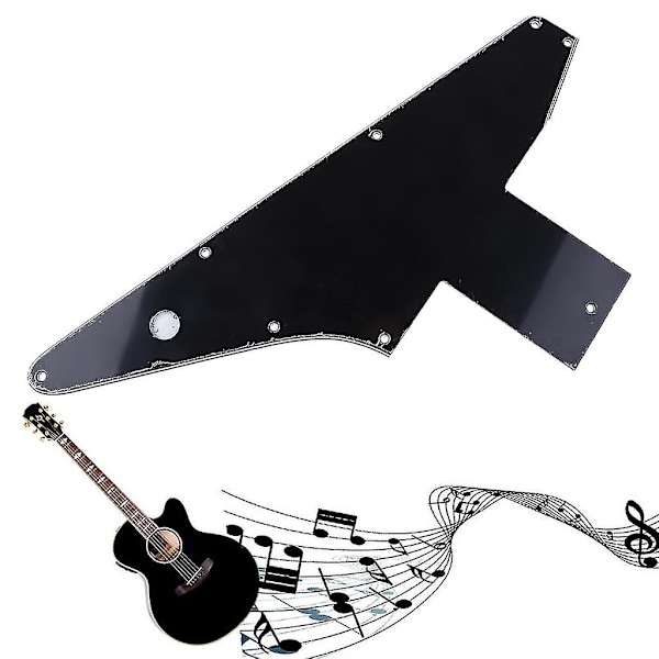 3-lagers Plektrumskydd för Gitarr Explorer för Gibson '76 Reissue Svart Del
