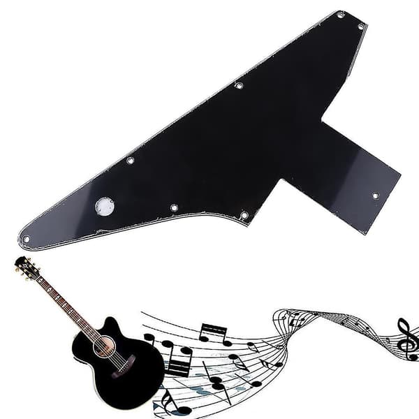 3-lags guitarplektrum beskyttelsesplade til Explorer til Gibson '76 Reissue sort del
