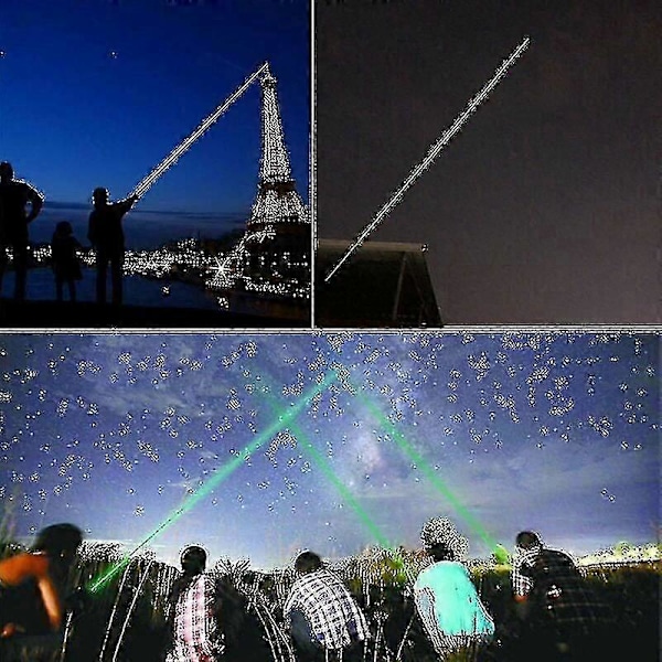 Kraftfull Laserpekare 10000m 532nm Hög Effekt, Gypsophila USB Ficklampspekare Underhåller Katt