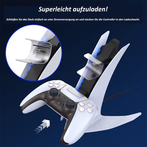#Lader for 2 PS5-kontrollere samtidig#