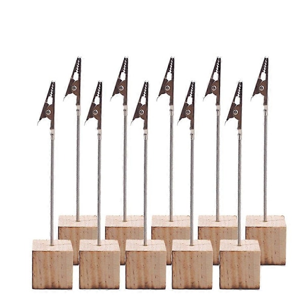 10 stk. Kreativ Bordnummerholder Bryllupsbord Navneholder Clips Billede Memo Note Foto Stand