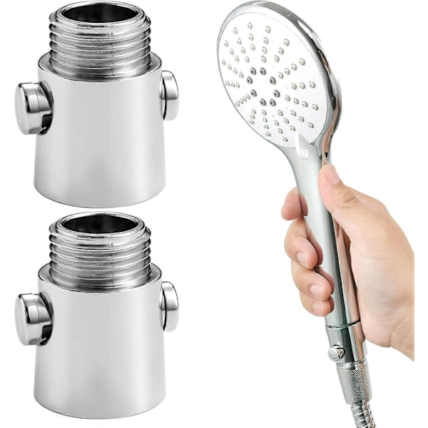 2 st Stoppduschar, G1/2 ABS Duschhuvud Stoppventiler - Lätt att Installera Vattensparare - Modern Design - Enknappsbrytare, Lämplig för Kök eller Dusch