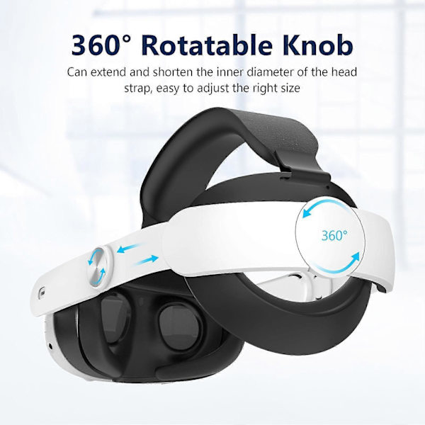 VR-hodesett hodestropp justerbar komfortabel passform forbedret støtte trykkfri VR-briller hodestropp erstatning for Meta Quest 3