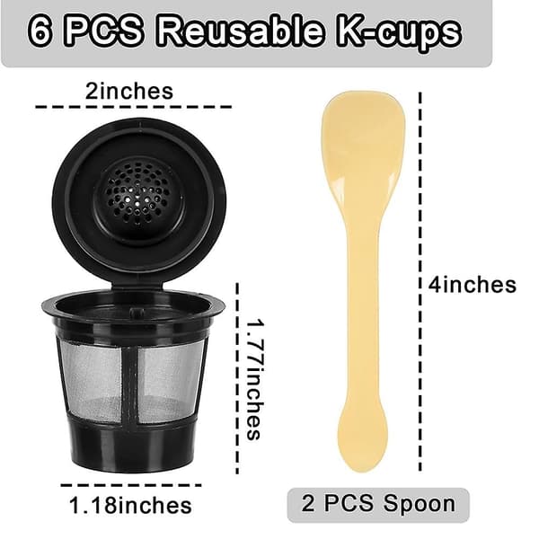 Gjenbrukbare K-kopper for , universelle påfyllbare Kcups-kaffe for K- og K-Plus for 1.0 og 2.0