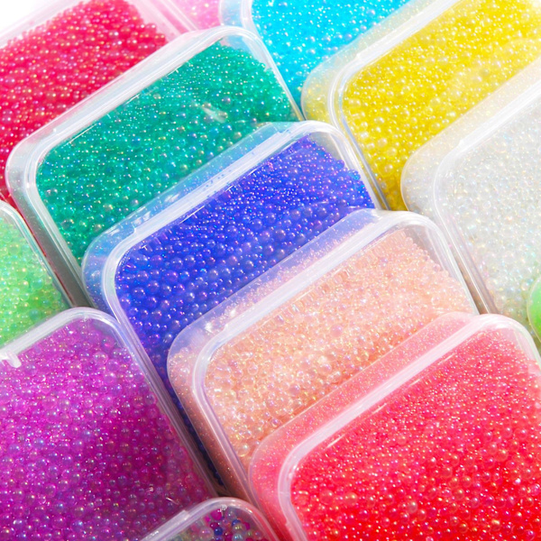 90g UV-Hårdplast Bubbelpärlor Utan Hål för DIY-Hantverk Smyckestillverkning