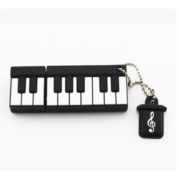 *Pianoformad USB 2.0 Flash-enhet USB-disk Penndisk (Svart, 16 GB)*