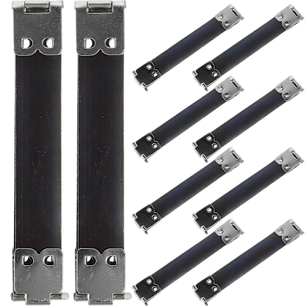 10 st 9 cm Metall Interna Flexramar Ersättningsfjäderklämmor Handväskgångjärn för Myntväska Lås Väska Handväska - Silver