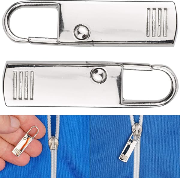 *Zipper Reparation Trækker, Sæt med 2 Sølv Lynlås Træk, Univer*