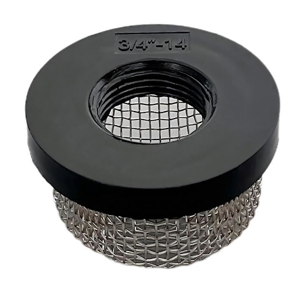 Sett med 2 nettingluftingsfiltre, rustfritt stål 14 hunn, industrielt inline-filter for akvariepumpe