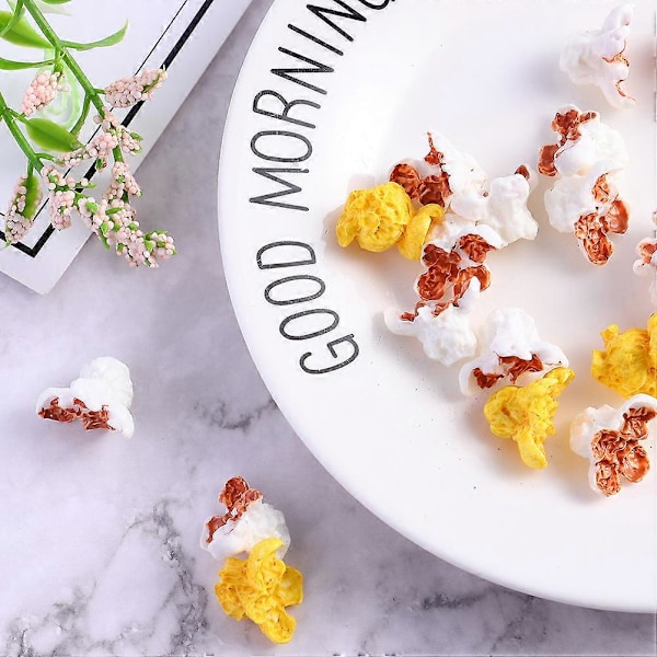 50 stk. Miniatyr Falsk Popcorn Faux Popcorn Rekvisitt Popcorn Modell Simulert Popcorn