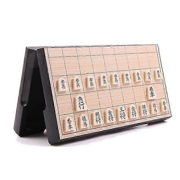 Sammenleggbart Magnetisk Japansk Sjakk (Shogi) Brettspill - Reisestrategisett for Voksne og Barn