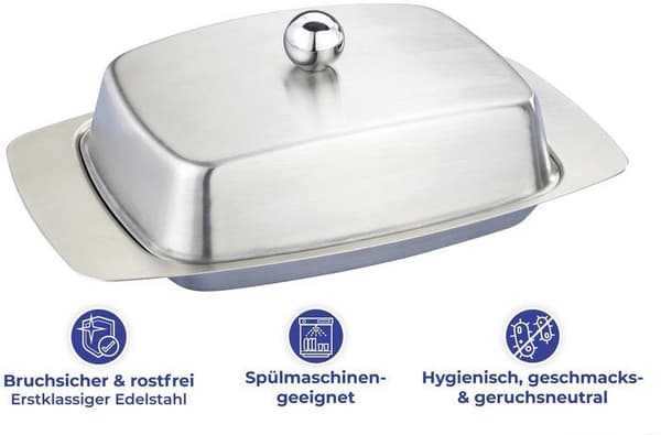 #Smørboks i rustfritt stål 304#