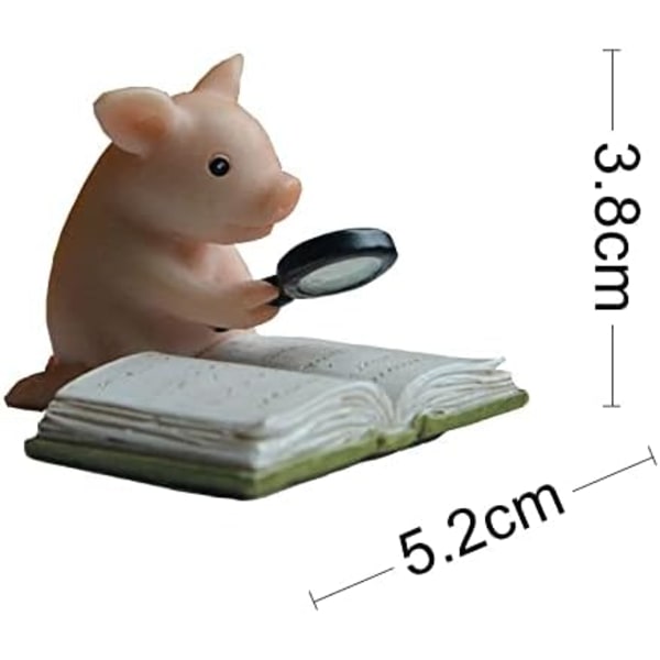 Miniature Fe-Havefigur til Fe-Have - Mini Læse-Gris