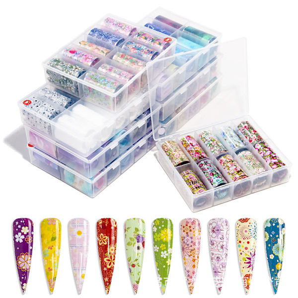 #Nagelkonst stjärnhimmelpapper, ros pärla nagelkonst överföringspapper, 10 st#