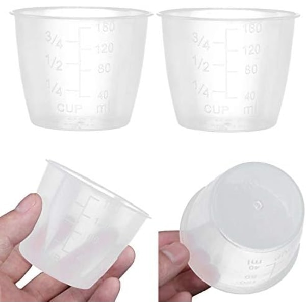 Plast Transparent Graderade Mätkoppar Ris Mätkoppar