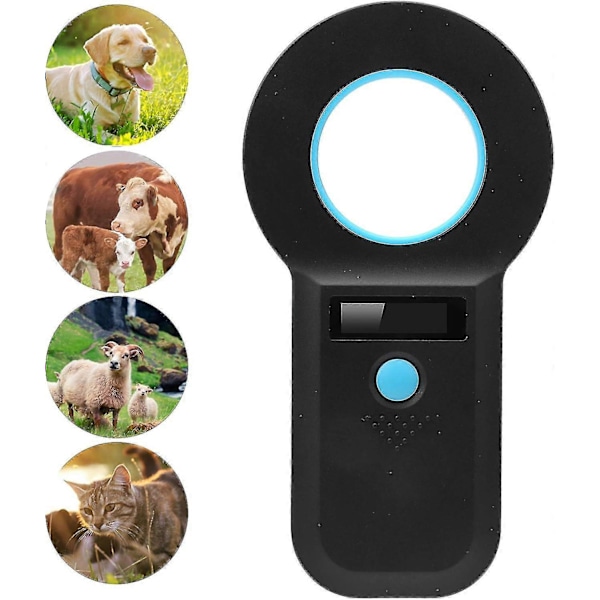 Animal ID-läsare Bluetooth Mikrochip Scanner Djur Mikrochipläsare För RFID Kyckling/anka/gås/svin/boskap/får Mikrochip (134.2khz/125khz) Uppladdningsbar