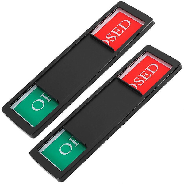 2 stk. Magnetisk skyde-dør Åben Lukket Indikator Skilt Åben Lukket Magnetisk Skilt