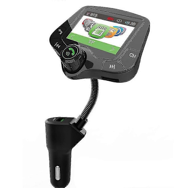 USB-lading DAB/DAB+ adapter til bil, 2\" skjerm DAB digitalradio Bluetooth