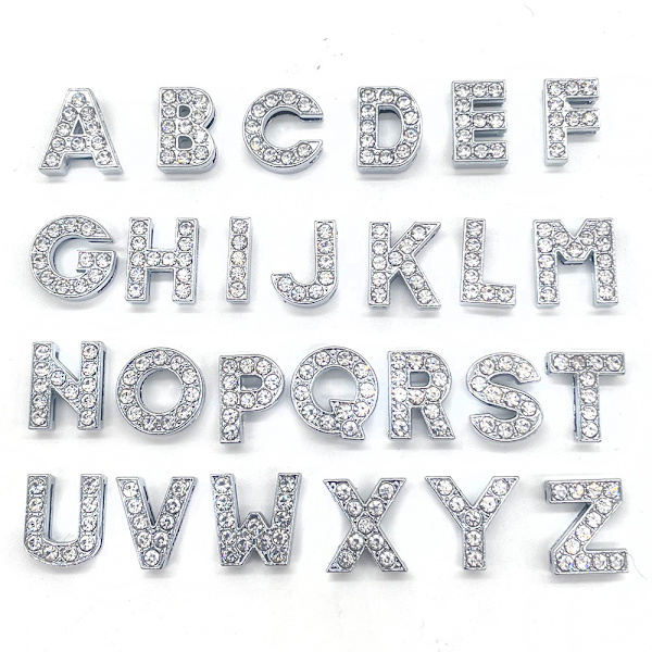 21 stk. Skocharms (Bogstaver), Krystaldiamant Sko Dekoration Charm
