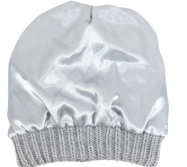 *Vinter Sloth Beanie, Strikket Ullue Med Satengfôr For Menn*