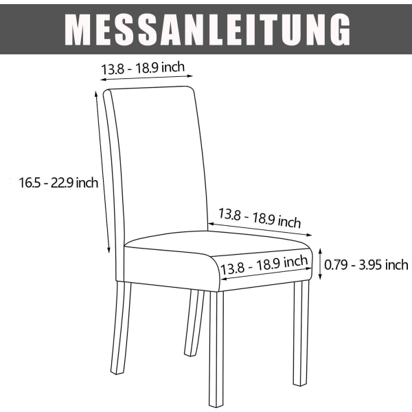 *4 stk Stolstoltrekk, Stretch Spise Stolstoltrekk Vaskbar Moderne*