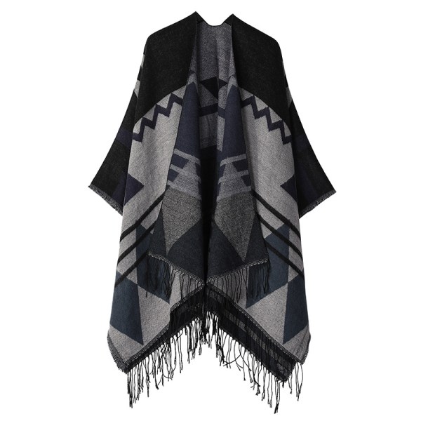 #Neulotu poncho XXL huivi Elegantti pehmeä poncho 1 kpl pysyäksesi lämpimänä#