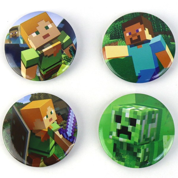 #12-pack Minecraft Badge Badge Ornaments#