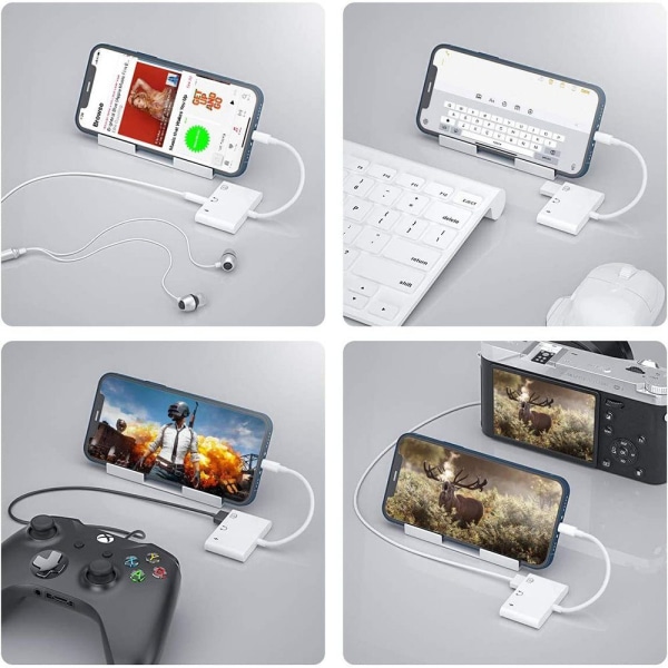 #Lightning USB OTG-ljudadapter 3-i-1 USB-läsare Adapter USB-adapter#
