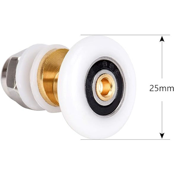 10 st Duschdörrrullar, Rulldiameter 25 mm för Badrummet